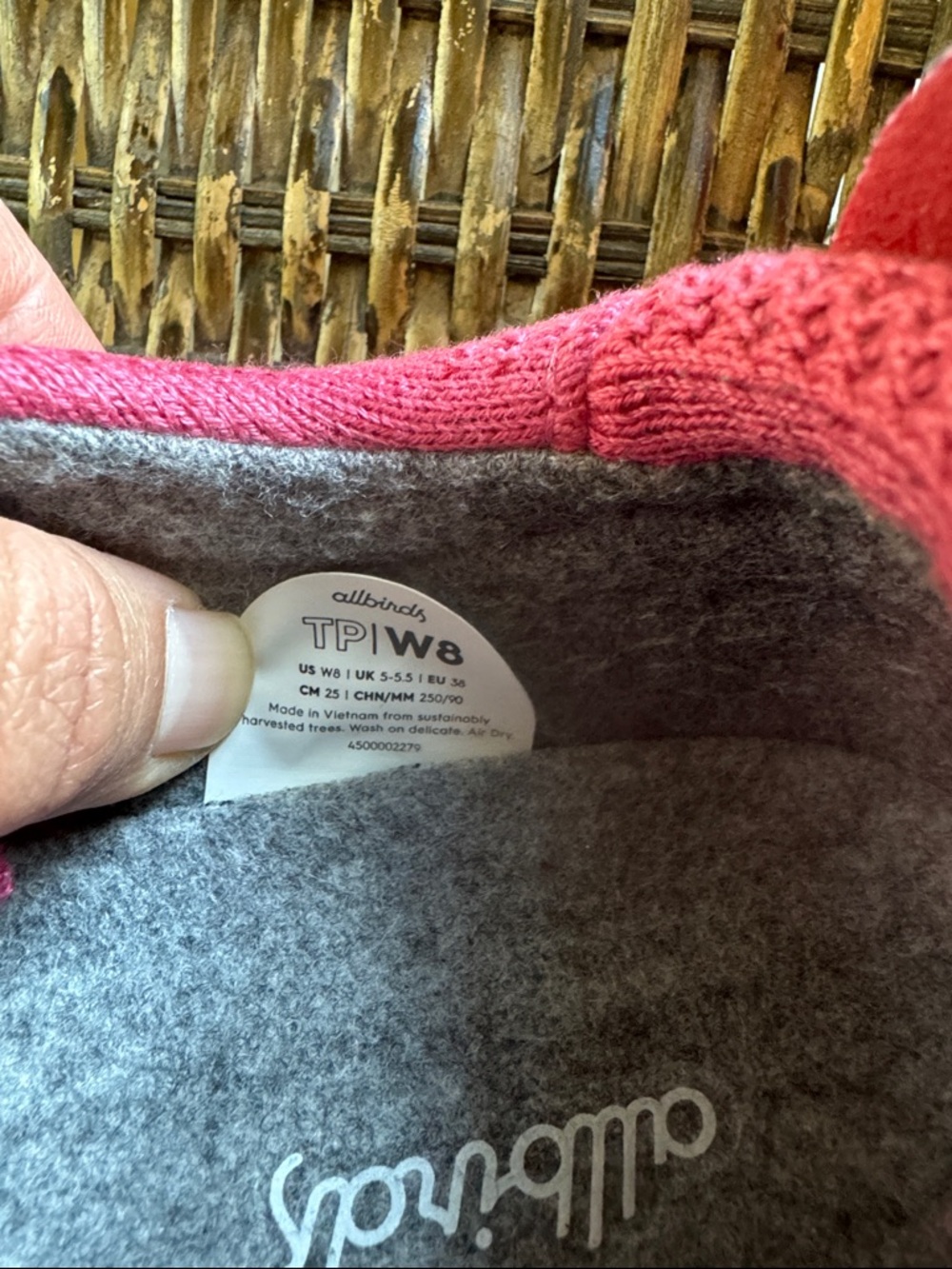Allbirds Tree Piper Pink Women’s size 8 - Picture 6 of 9